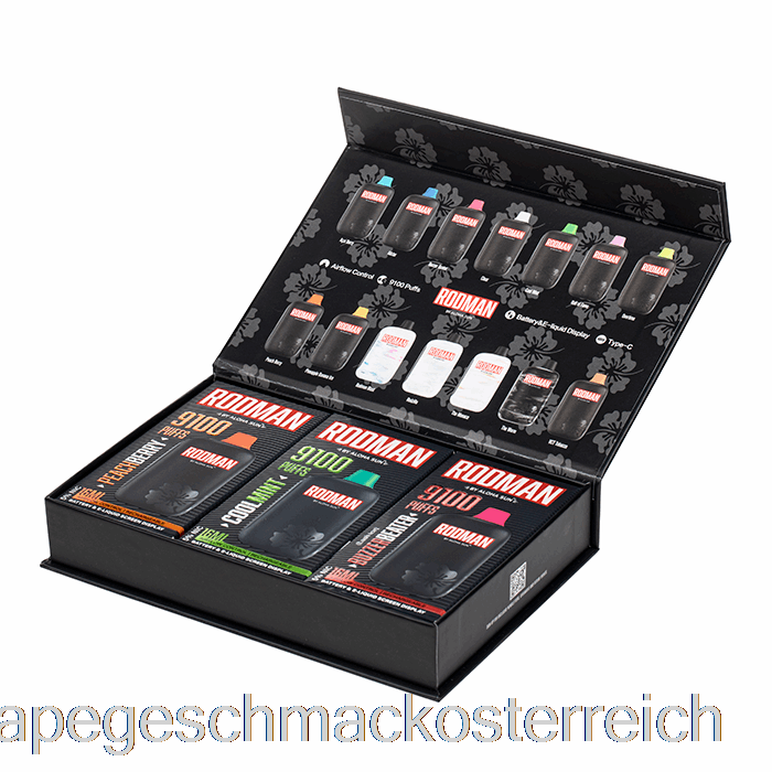 Rodman 9100 Einweg [3er-Pack] Zufällige Geschmacksrichtungen, Vape-Geschmack